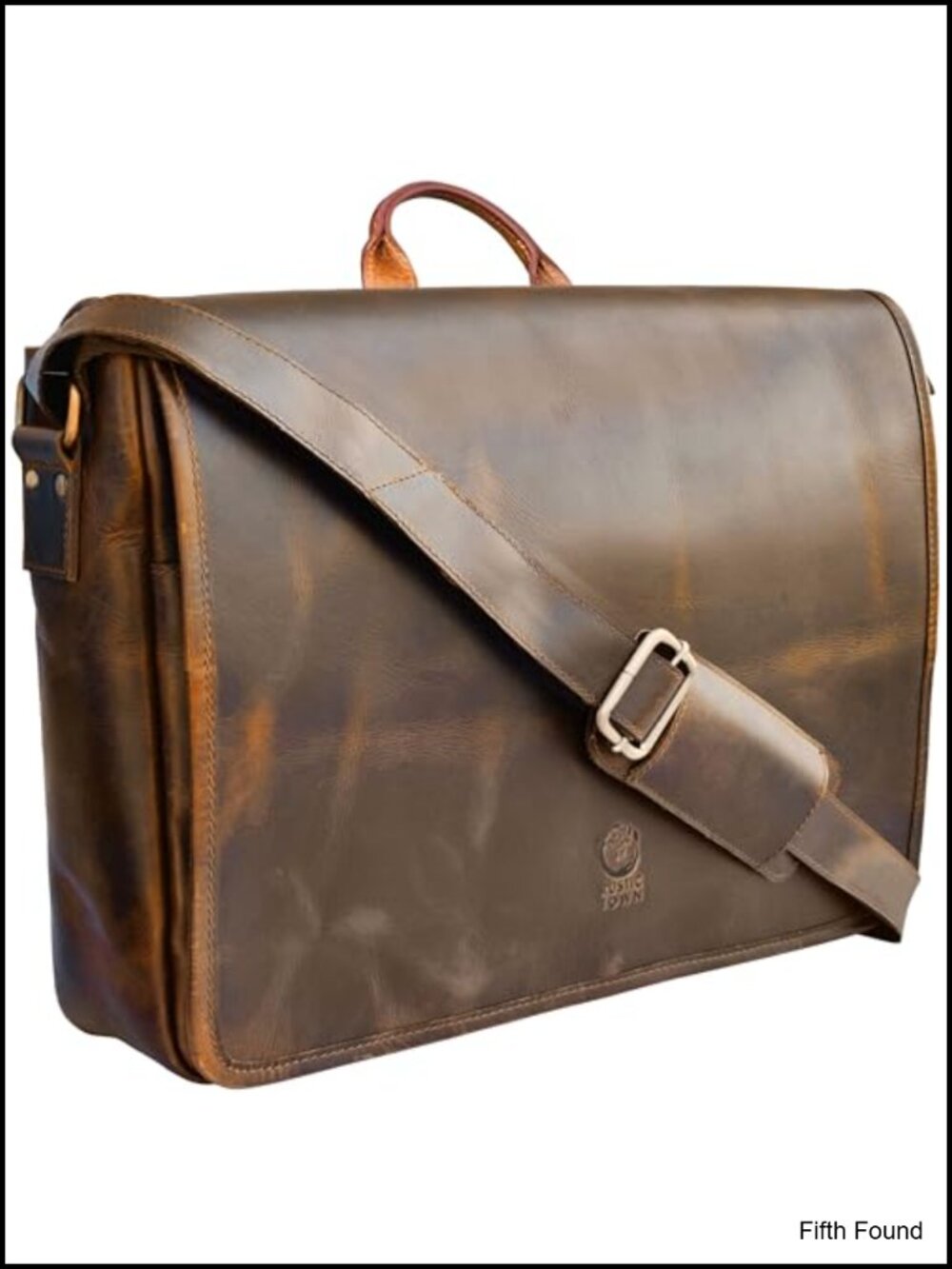 Leather Messenger Bag for Men & Women, Full Grain 14-Inch Laptop Satchel
